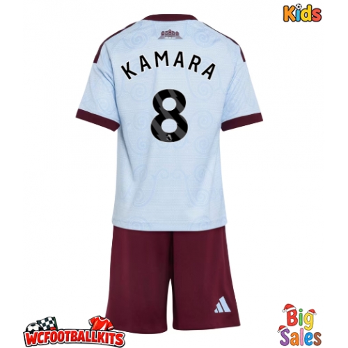 Aston Villa Boubacar Kamara #8 Replica Third Stadium Kit for Kids 2026-27 Short Sleeve (+ pants)